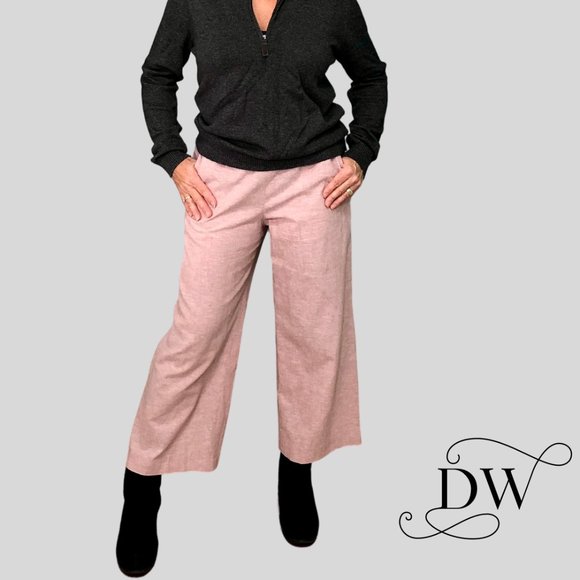 Wide Leg Pants | Blush Linen - Picture 12 of 13